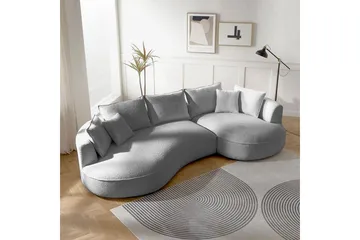 Hungirr Sofa med divan 4-personers - Grå - Møbler - Sofaer - 4 personers sofa