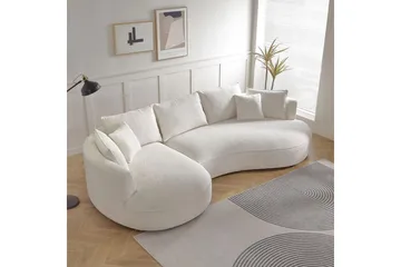 Hungirr Sofa med divan 4-personers - Hvid - Møbler - Sofaer - 4 personers sofa