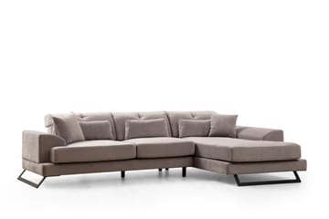 Jaraad Chaiselongsofa 3-personers - Grå - Møbler - Sofaer - Sofa med chaiselong - 3 personers sofa med chaiselong