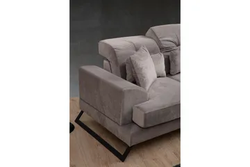 Jaraad Chaiselongsofa 3-personers - Grå - Møbler - Sofaer - Sofa med chaiselong - 3 personers sofa med chaiselong