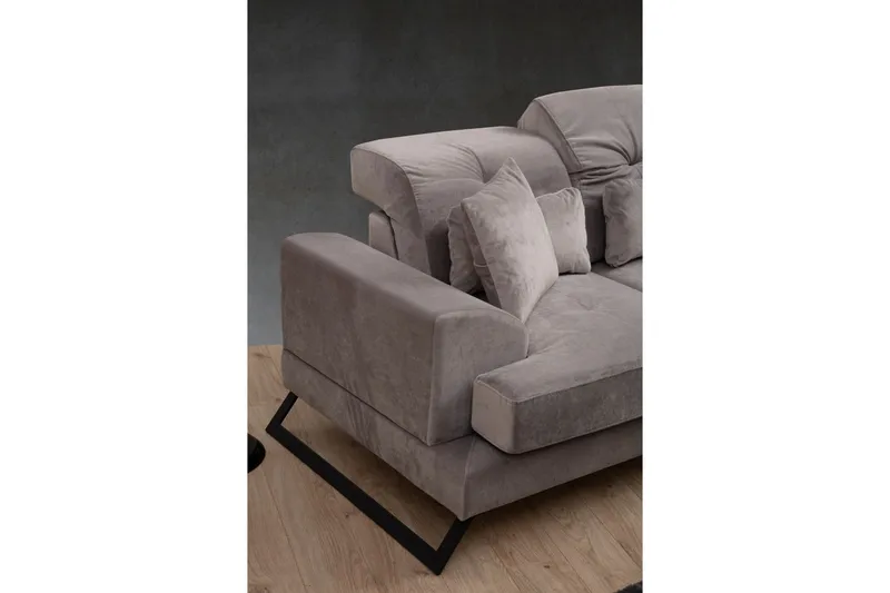 Jaraad Chaiselongsofa 3-personers - Grå - Møbler - Sofaer - Sofa med chaiselong - 3 personers sofa med chaiselong