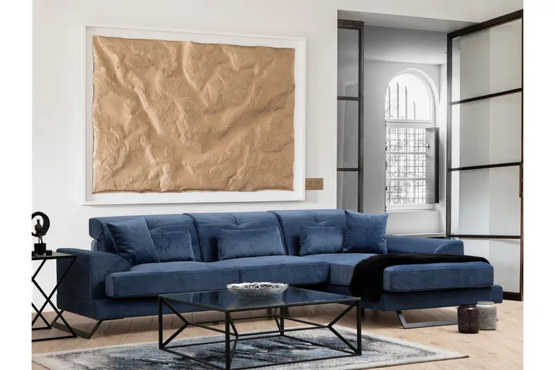 Jaraad Chaiselongsofa 3-personers, Blå