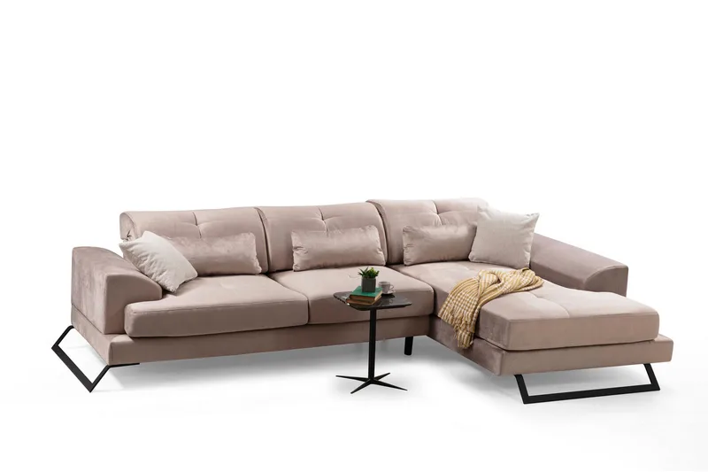 Jaraad Chaiselongsofa Venstre, Beige/Sort