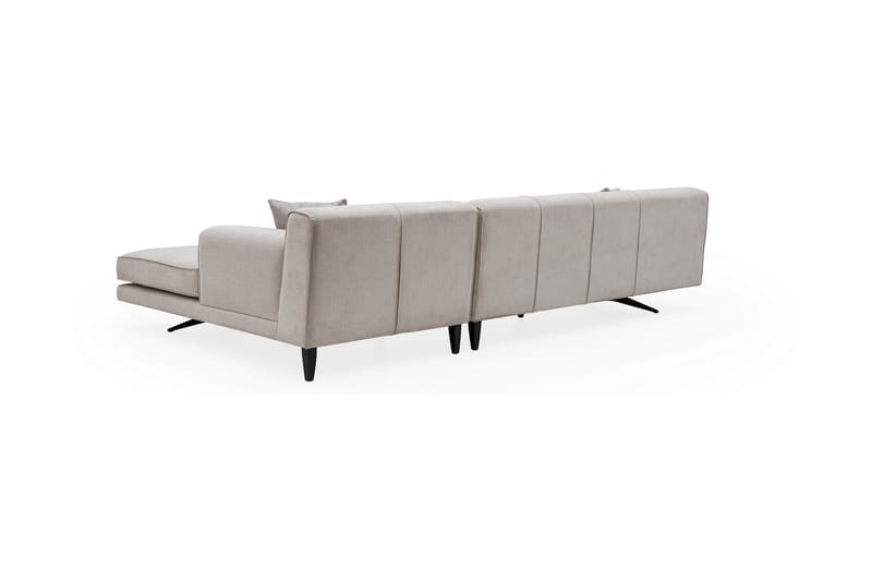 Jivago Chaiselongsofa Højre - Beige/Sort - Sofa med chaiselong - 4 personers sofa med chaiselong