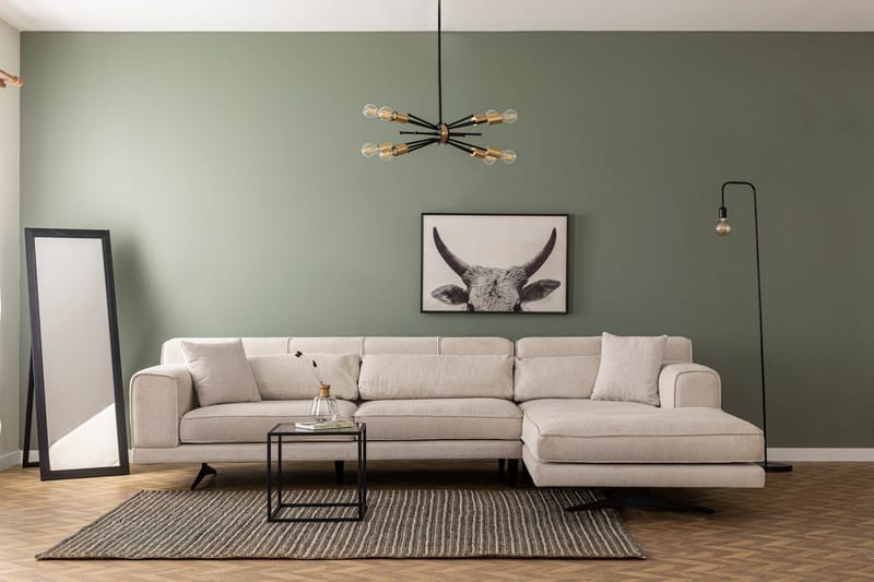 Jivago Chaiselongsofa Højre - Beige/Sort - Møbler - Sofaer - Sofa med chaiselong