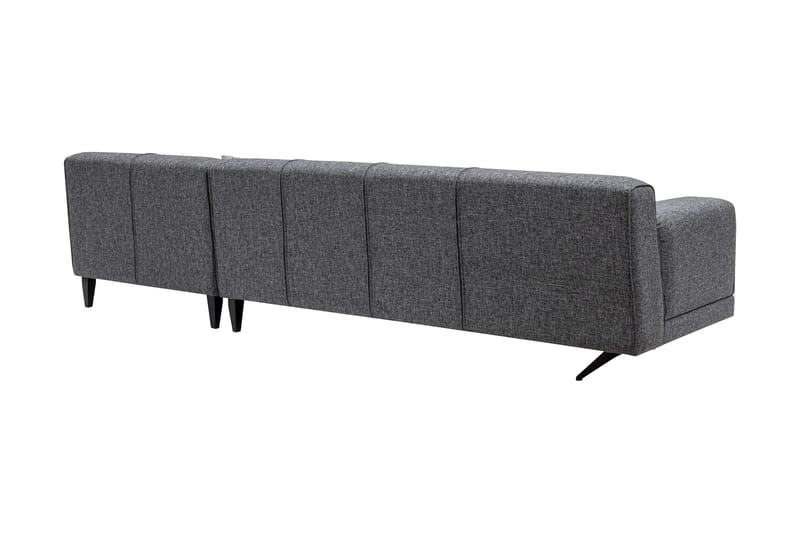 Jivago Chaiselongsofa Højre - Grå/Sort - Sofa med chaiselong - 4 personers sofa med chaiselong