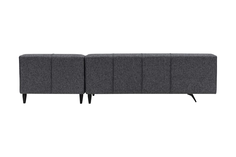 Jivago Chaiselongsofa Højre - Grå/Sort - Sofa med chaiselong - 4 personers sofa med chaiselong