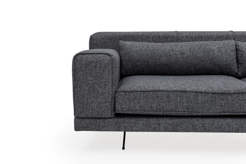 Jivago Chaiselongsofa Højre - Grå/Sort - Sofa med chaiselong - 4 personers sofa med chaiselong