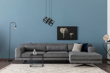 Jivago Chaiselongsofa Højre - Grå/Sort - Møbler - Sofaer - Sofa med chaiselong