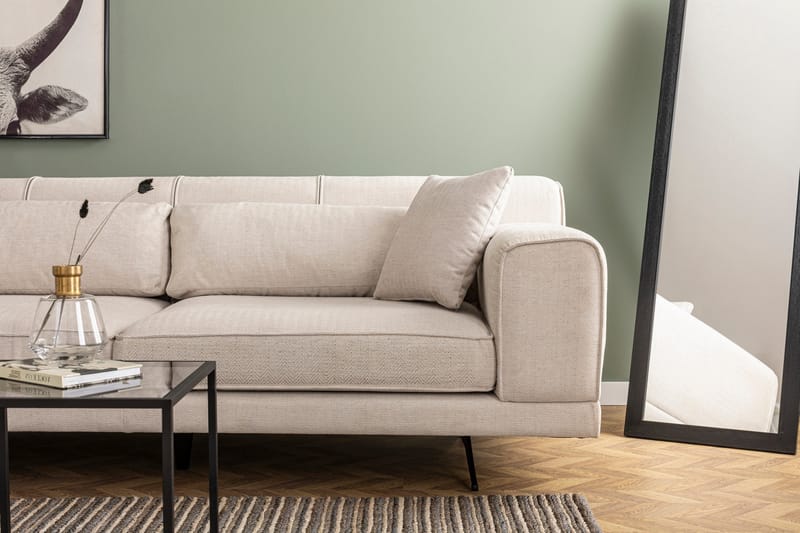 Jivago Chaiselongsofa Venstre - Beige/Sort - Møbler - Sofaer - Sofa med chaiselong