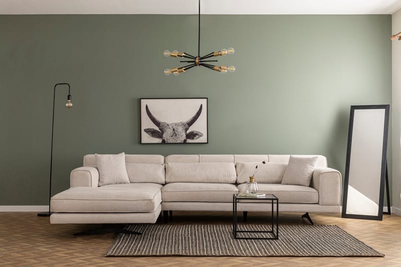 Jivago Chaiselongsofa Venstre - Beige/Sort - Møbler - Sofaer - Sofa med chaiselong