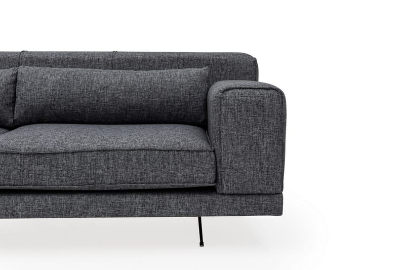 Jivago Chaiselongsofa Venstre - Grå/Sort - Sofa med chaiselong - 4 personers sofa med chaiselong