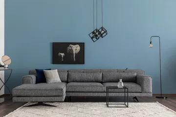 Jivago Chaiselongsofa Venstre - Grå/Sort - Møbler - Sofaer - Sofa med chaiselong