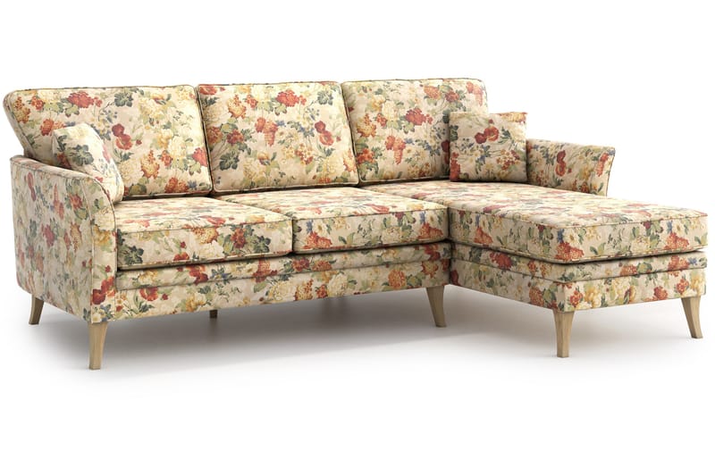 Juliette 3-Pers. Chaiselongsofa - Flerfarvet - Sofa med chaiselong - 3 personers sofa med chaiselong