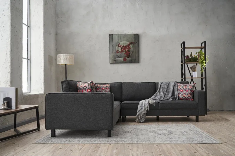 Kaletea Sofa m. Chaiselong 4-Pers. - Antracit - Møbler - Sofaer - Hjørnesofa - Hjørnesofa med chaiselong