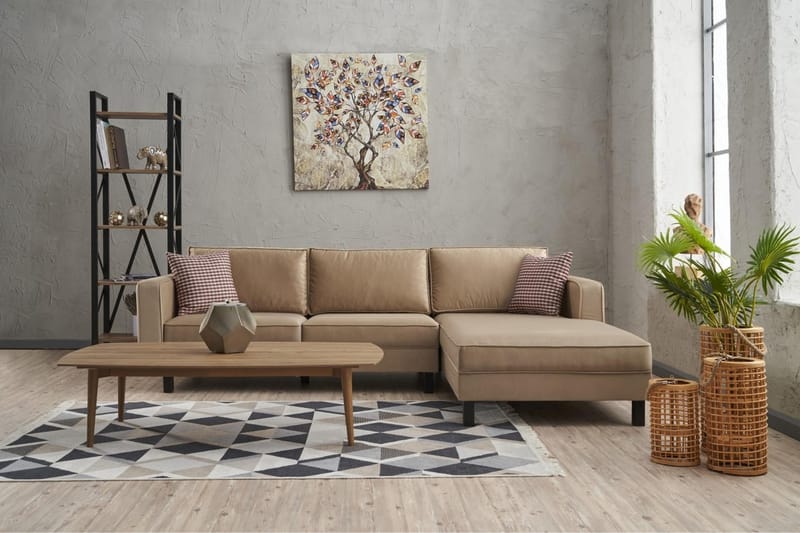 Kaletea Sofa m. Chaiselong 4-Pers. - Beige - Møbler - Sofaer - Sofa med chaiselong
