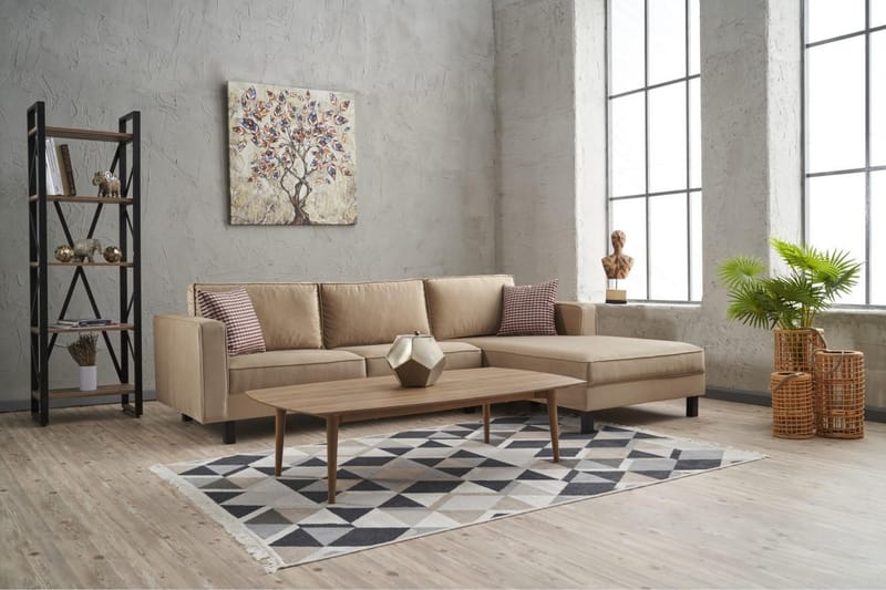 Kaletea Sofa m. Chaiselong 4-Pers. - Beige - Sofa med chaiselong - 4 personers sofa med chaiselong