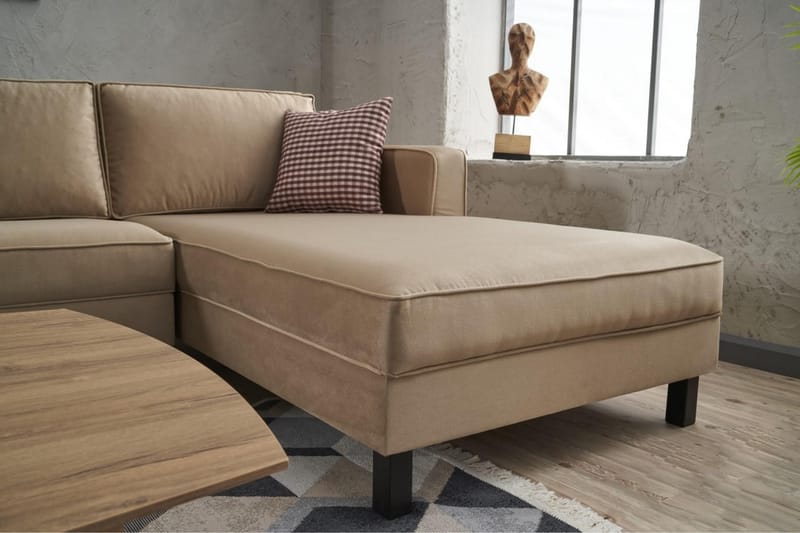 Kaletea Sofa m. Chaiselong 4-Pers. - Beige - Sofa med chaiselong - 4 personers sofa med chaiselong