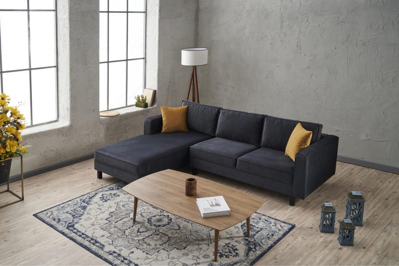 Kaletea Sofa m. Chaiselong 4-Pers. - Mørkegrå - Møbler - Sofaer - Sofa med chaiselong