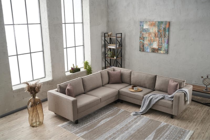 Kaletea Sofa m. Chaiselong 4-Pers. - Cream - Møbler - Sofaer - Sofa med chaiselong