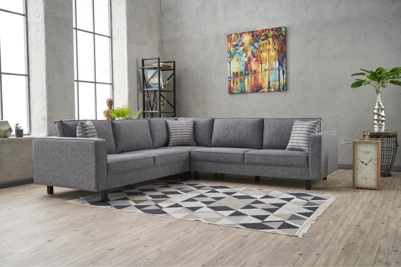 Kaletea Sofa m. Chaiselong 4-Pers. - Grå - Sofa med chaiselong - 4 personers sofa med chaiselong