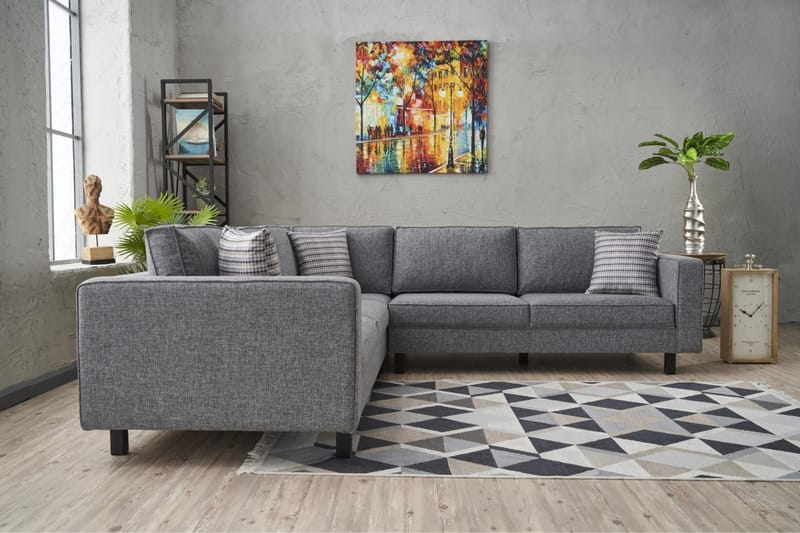 Kaletea Sofa m. Chaiselong 4-Pers. - Grå - Møbler - Sofaer - Sofa med chaiselong
