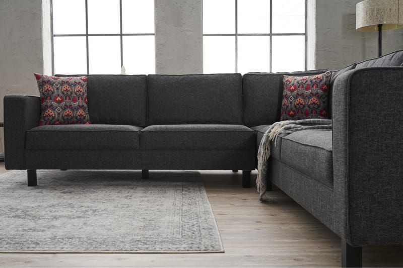 Kaletea Sofa m. Chaiselong 4-Pers. - Antracit - Sofa med chaiselong - 4 personers sofa med chaiselong