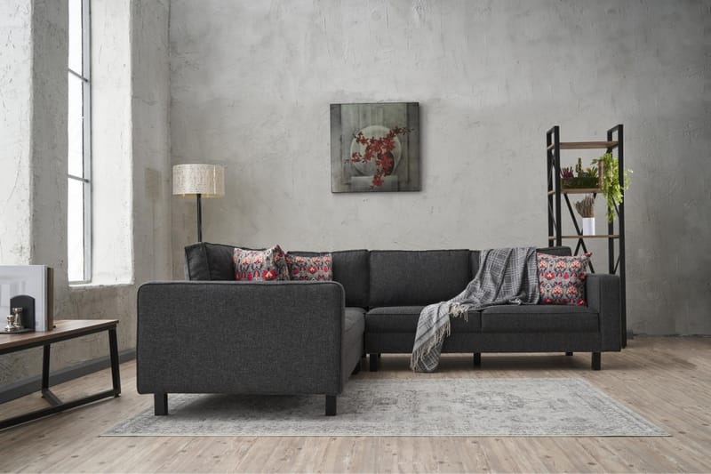 Kaletea Sofa m. Chaiselong 4-Pers. - Antracit - Sofa med chaiselong - 4 personers sofa med chaiselong