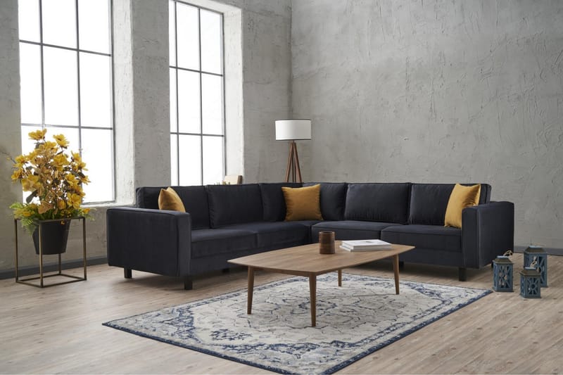 Kaletea Sofa m. Chaiselong 4-Pers. - Mørkegrå - Sofa med chaiselong - 4 personers sofa med chaiselong