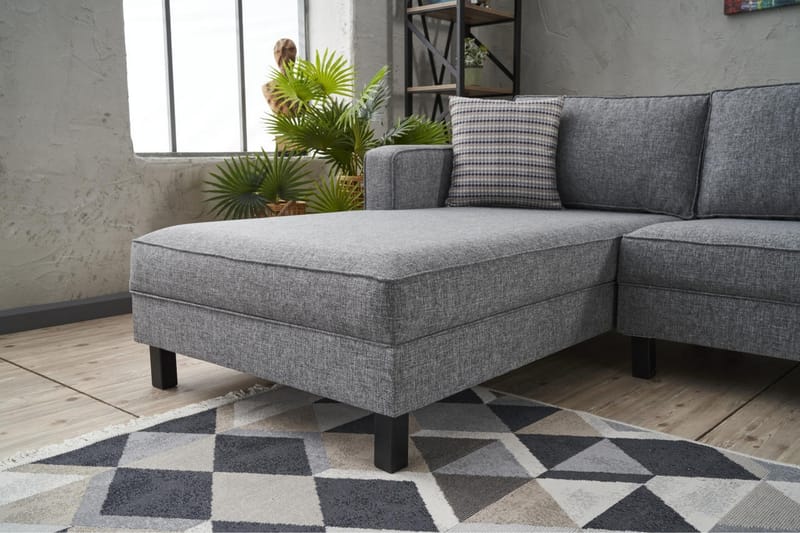 Kaletea Sofa m. Chaiselong 4-Pers. - Grå - Møbler - Sofaer - Sofa med chaiselong