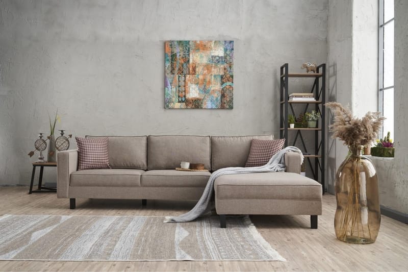 Kaletea Sofa m. Chaiselong 4-Pers. - Cream - Møbler - Sofaer - Sofa med chaiselong