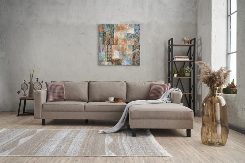 Kaletea Sofa m. Chaiselong 4-Pers. - Cream - Sofa med chaiselong - 4 personers sofa med chaiselong