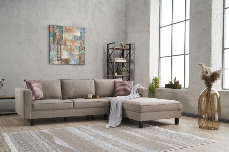 Kaletea Sofa m. Chaiselong 4-Pers. - Cream - Sofa med chaiselong - 4 personers sofa med chaiselong