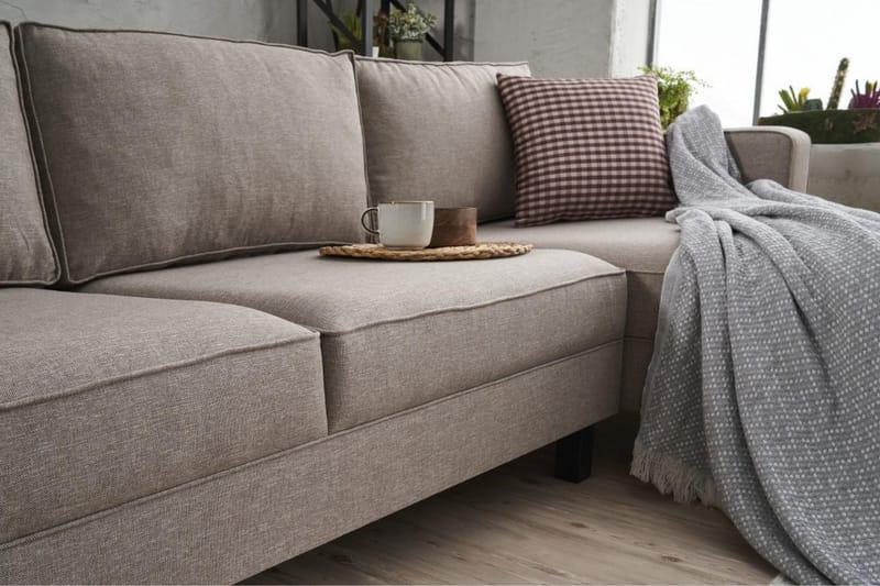 Kaletea Sofa m. Chaiselong 4-Pers. - Cream - Sofa med chaiselong - 4 personers sofa med chaiselong