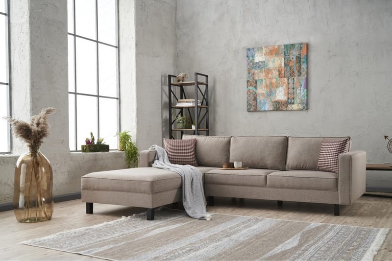 Kaletea Sofa m. Chaiselong 4-Pers. - Cream - Møbler - Sofaer - Sofa med chaiselong