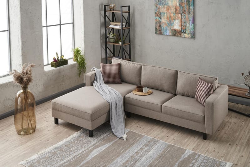Kaletea Sofa m. Chaiselong 4-Pers. - Cream - Møbler - Sofaer - Sofa med chaiselong