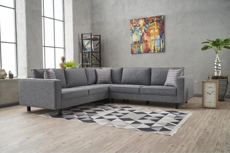 Kaletea Sofa m. Chaiselong 4-Pers. - Grå - Møbler - Sofaer - Hjørnesofa - Hjørnesofa med chaiselong