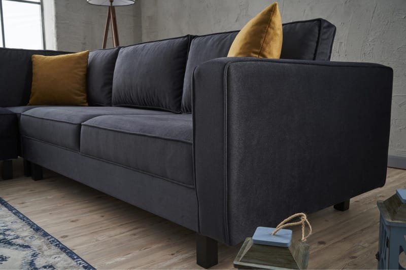 Kaletea Sofa m. Chaiselong 4-Pers. - Mørkegrå - Møbler - Sofaer - Hjørnesofa
