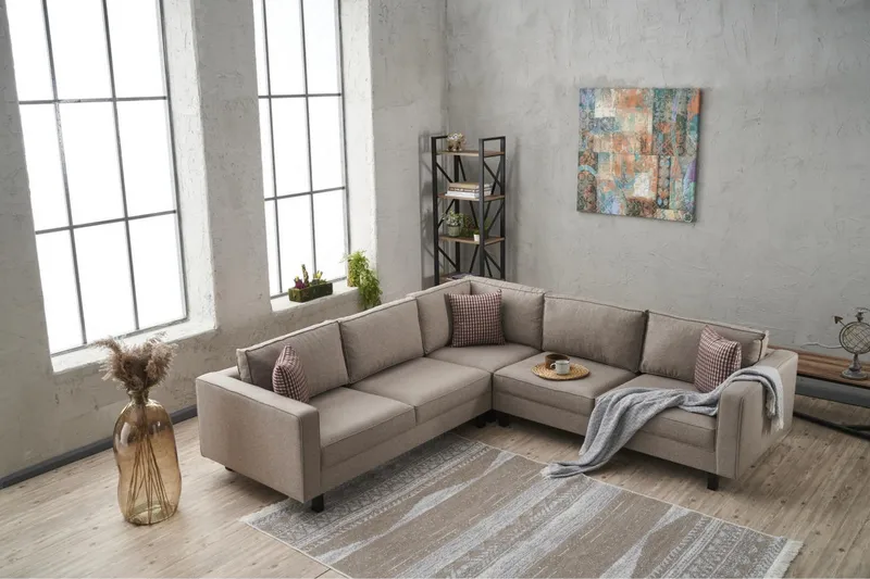 Kaletea Sofa m. Chaiselong 4-Pers. - Cream - Møbler - Sofaer - Hjørnesofa - Hjørnesofa med chaiselong