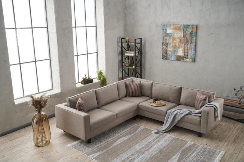 Kaletea Sofa m. Chaiselong 4-Pers. - Cream - Møbler - Sofaer - Hjørnesofa