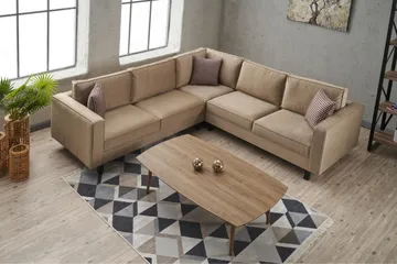 Kaletea Sofa m. Chaiselong 4-Pers. - Beige - Møbler - Sofaer - Hjørnesofa