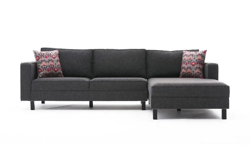 Kaletea Sofa m. Chaiselong 4-Pers., Antracit