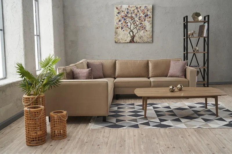 Kaletea Sofa m. Chaiselong 4-Pers. - Beige - Møbler - Sofaer - Hjørnesofa