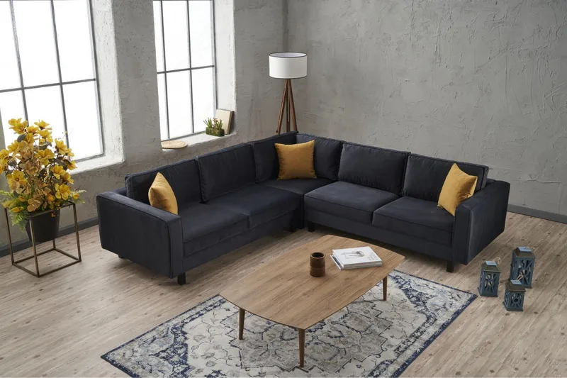 Kaletea Sofa m. Chaiselong 4-Pers. - Mørkegrå - Møbler - Sofaer - Hjørnesofa - Hjørnesofa med chaiselong