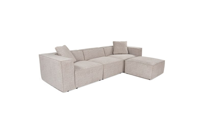 Kaolins Sofa med Chaiselong 3-personers, Mokka