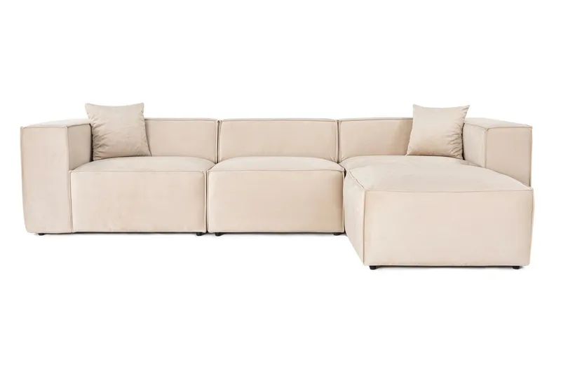 Kaolins Sofa med Chaiselong 3-personers, Creme