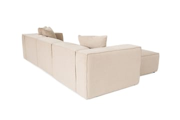 Kaolins Sofa med Chaiselong 3-personers - Fersken - Møbler - Sofaer - Sofa med chaiselong