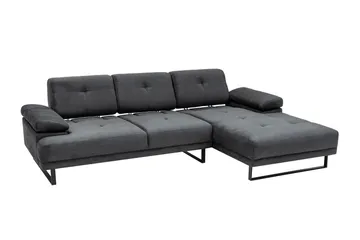 Kitimat 3-personers Højrevendt L-formet Sofa med Chaiselong 314 cm i Stof - Grå - Møbler - Sofaer - Sofa med chaiselong