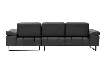 Kitimat 3-personers Højrevendt L-formet Sofa med Chaiselong 314 cm i Stof - Grå - Møbler - Sofaer - Sofa med chaiselong