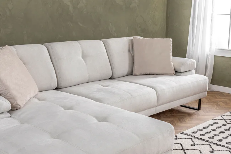Kitimat Chaiselongsofa 3-personers - Beige - Møbler - Sofaer - Sofa med chaiselong - 3 personers sofa med chaiselong